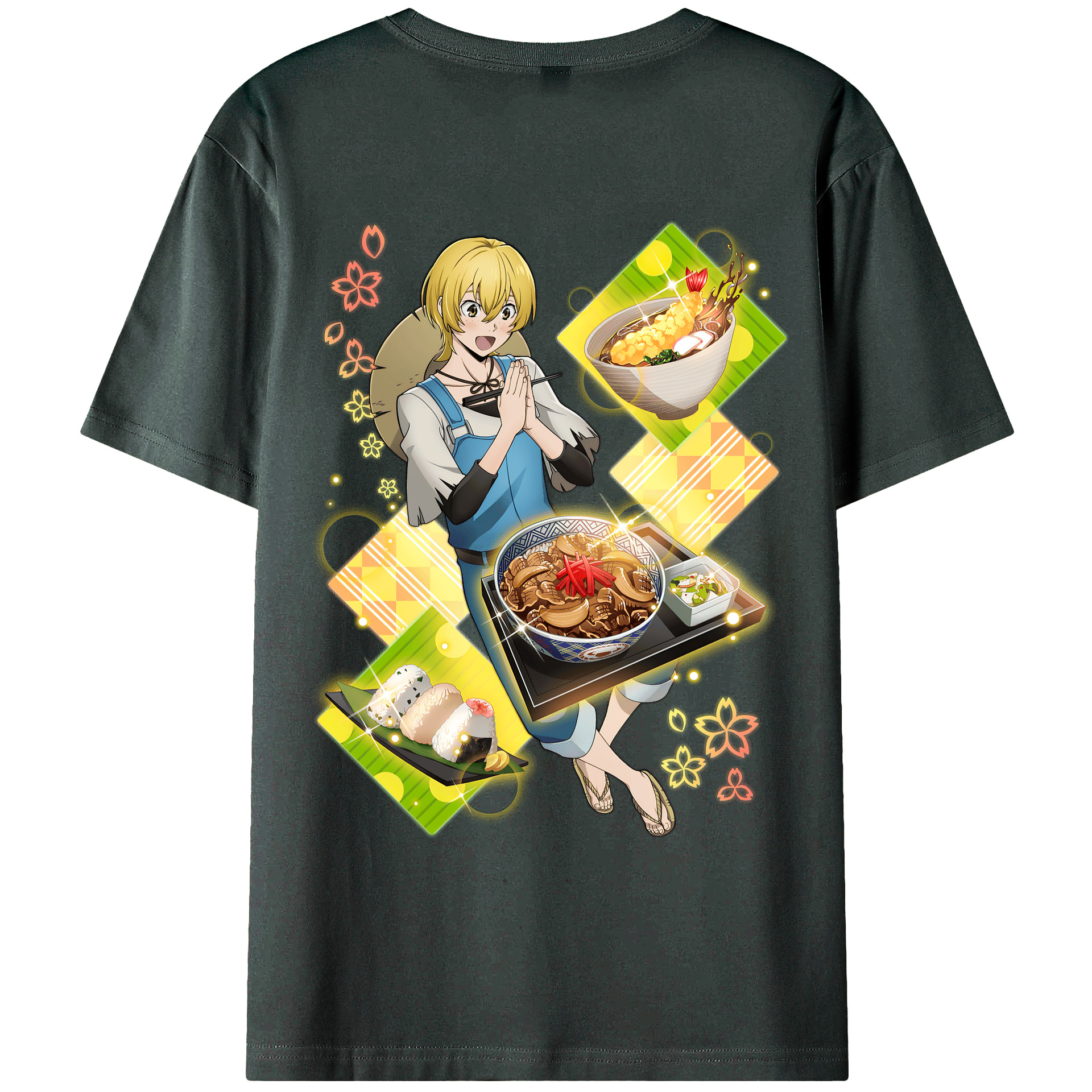 （画像用） 文豪ストレイドッグス Bungo Stray Dogs 綿100％ メンズ半袖Tシャツ（バックプリント） 通気性